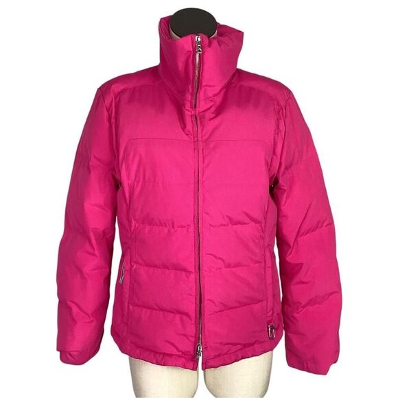 Bogner Down Jacket Women US 8 EU 38 Pink Pockets Zip Up Winter Puffer Coat - Picture 1 of 11
